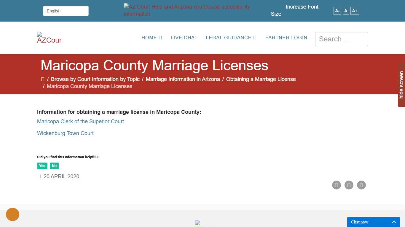 Filing a Application for a Marriage License in Maricopa County Arizona